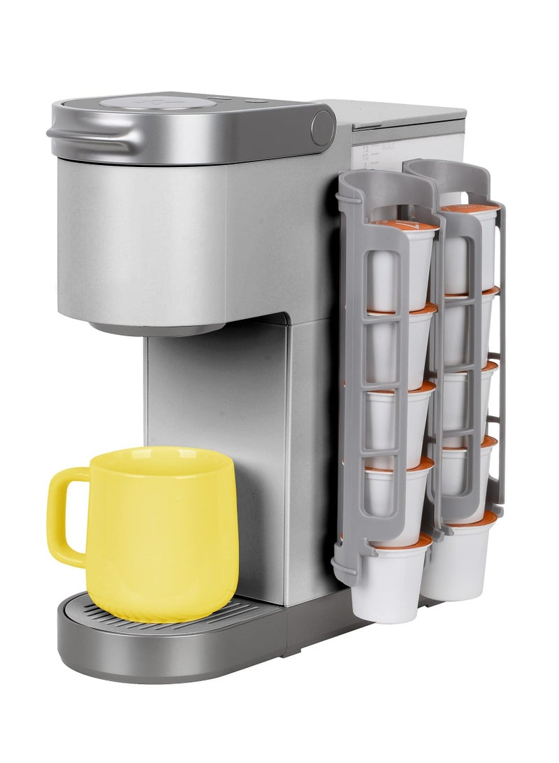 2 Pieces Coffee Pod Holder Side Mount K Cup Pods Dispenser compatible with Keurig Coffee Makers, Perfect for Small Counters - Image 1