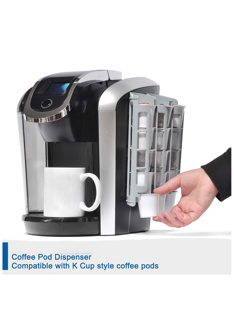 2 Pieces Coffee Pod Holder Side Mount K Cup Pods Dispenser compatible with Keurig Coffee Makers, Perfect for Small Counters - Image 2