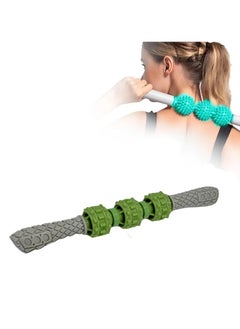 QSHOP QSHOP® Premium Massage Stick for Muscles, Muscle Therapy Balls, Muscle Pain Relief, Self Massage Roller Stick, Cushioned Ergonomic Handle with 3 Pointed Massage Balls for Yoga Massage  - Image 1
