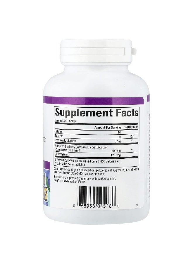 Natural Factors, BlueRich®, Super Strength Blueberry Concentrate, 500 mg, 90 Softgels