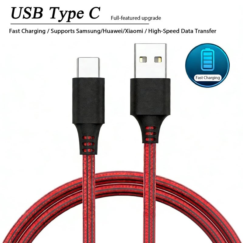 شيتيك كابل USB Type C، عبوة من 5 قطع بطول 2 متر/6 أقدام، كابلات شحن مضفرة من PVC من USB A إلى C، نقل بيانات بسرعة 480 ميجابت في الثانية، تيار 2.4 أمبير، منفصل لأجهزة سامسونج/هواوي/شياومي/ون بلس/لوميا/نيكسوس (Type-C، 5 ألوان، 2 متر) - Image 2