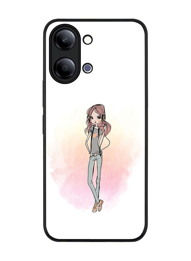 Stylizedd For vivo Y21 / Y11 Case,Slim fit Camera Protection, Shockproof Thin Phone cover  - Girl Next Door - Image 1