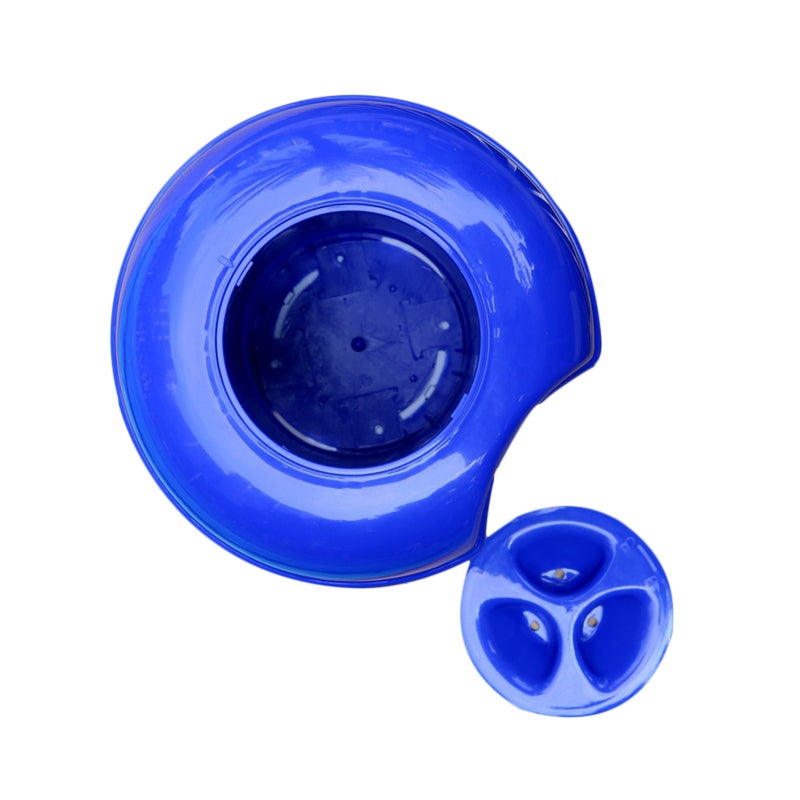 Pool Spa Chlorine Float Dispenser: 8-Inch White And Blue Built-In Thermometer Float Cup - Durable High-Quality Material For Excavated Pools Jacuzzis Outdoor Spas - Image 2