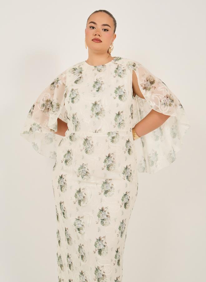 ستايلي فستان مناسبات بنقشة الزهور - Image 3