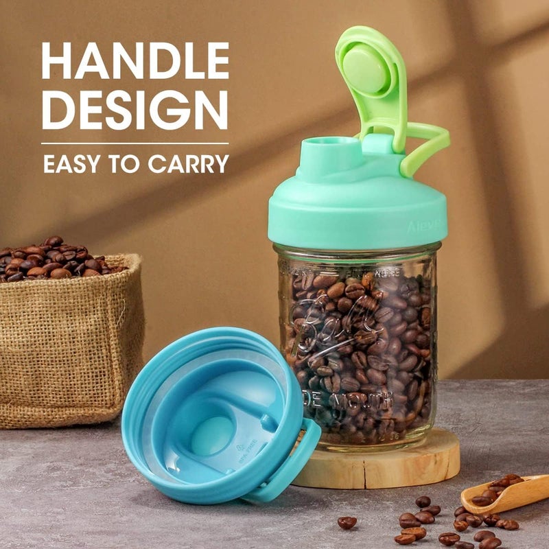 Aieve Mason Jar Lids, 4 Pack Wide Mouth Mason Jar Pour Spout Lid, Canning Lids with Flip Top Lid, Leak-Proof - Image 4