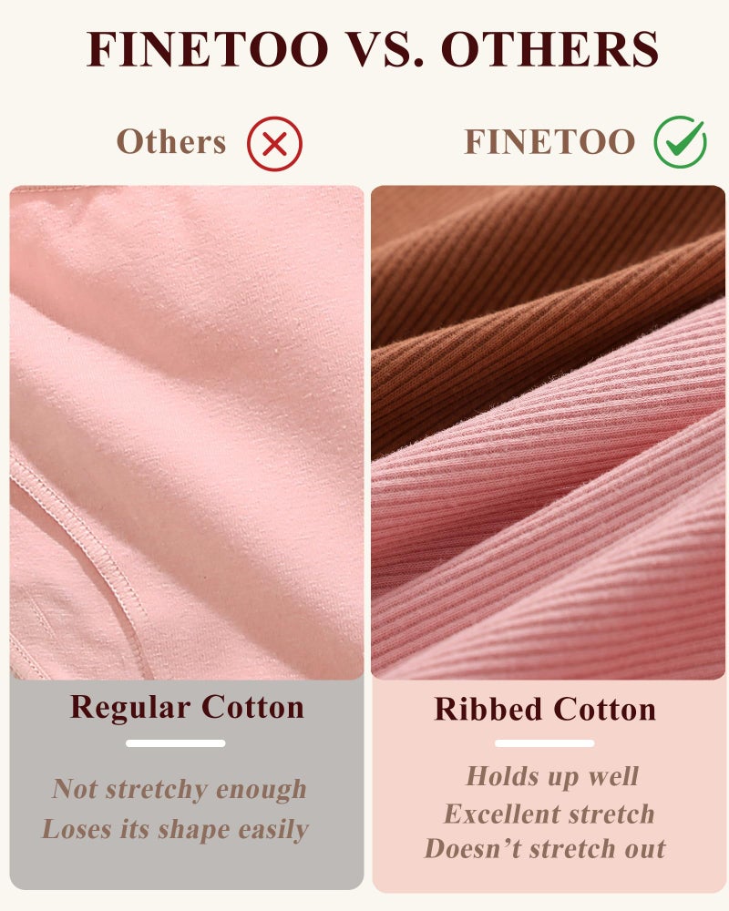 FINETOO Cotton Underwear for Women Sexy Boy Shorts Breathable Cheeky Lace Trim Panties Womens Underwear 6 Pack - Image 4