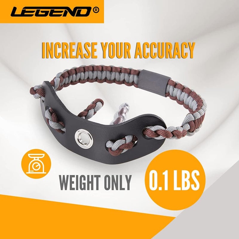 Legend 550 Paracord Bow Wrist Sling - Compound Bow Stabilizer & Hand Loop Carrier for Bow Hunting - Adjustable Wrist Strap with Durable Leather Yoke, Strong Metal Grommets - Archery Accessories & Gear - Image 2