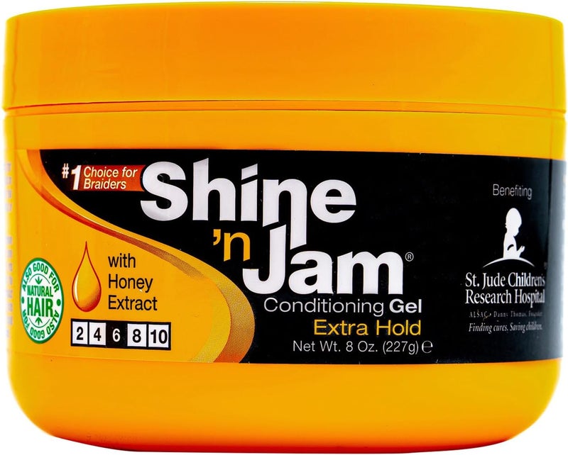Ampro Shine 'n Jam Conditioning Gel Extra Hold with Honey Extract - 8 oz - Image 1