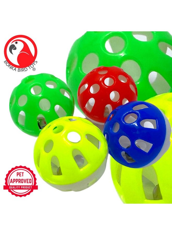 Bonka Bird Toys Bonka Bird Toys 35036 Pk4 Jingle Balls Foot Talon Parrot Cage Toys, Parrotlet, Budgie, Quaker, Cockatiel, Parakeet, Cat, Kitten, and Similar - Image 3