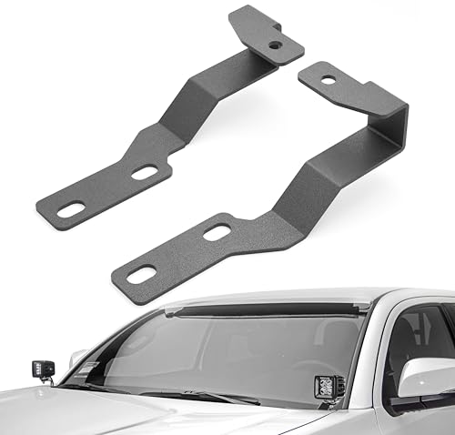 YZONA Ditch Hood Light Brackets Mounts APillar Lighting Bracket Auxiliary Offroad LED Pod Work Compatible with Toyota Tacoma 2005 2006 2007 2008 2009 2010 2011 2012 2013 2014 2015 2PCS Black - Image 1