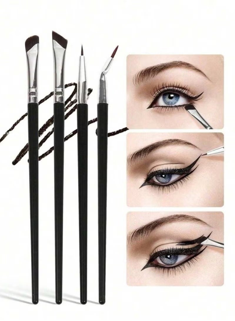 مجموعة فرش الحواجب ومكياج العيون من 7 قطع، فرش مكياج دقيقة رفيعة للغاية بزاوية دقيقة، جل تحديد العيون بدقة - Image 4