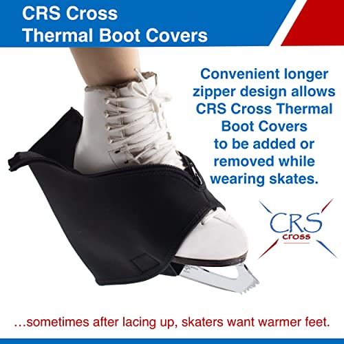 CRS Cross Thermal Ice Skate Boot Covers. Insulated Warm Neoprene Thermal Covers for Ice Skating, Roller, Hockey and Figure Skates. (Black, Large) - Image 4