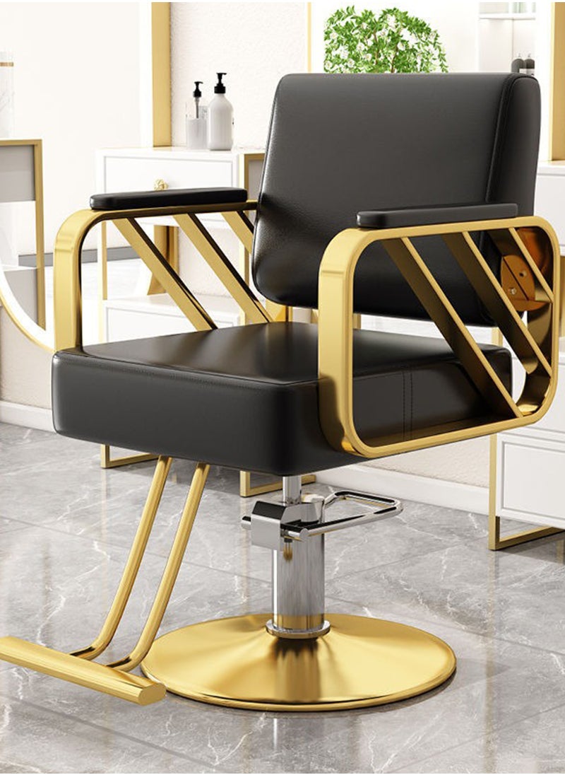 ETG Barber Chair, Salon Chair for Hair Stylist Hydraulic Barber Chair for Hair Salon Shop, Salon Chair 360 Degrees Rolling Swivel Hair Styling Chair, Adjustable Height Hair Stylist Tattoo Salon Equipment  - Image 1