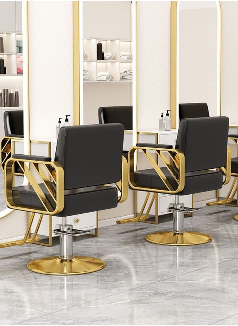 ETG Barber Chair, Salon Chair for Hair Stylist Hydraulic Barber Chair for Hair Salon Shop, Salon Chair 360 Degrees Rolling Swivel Hair Styling Chair, Adjustable Height Hair Stylist Tattoo Salon Equipment  - Image 2