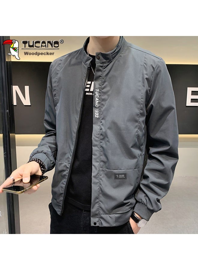 Tucano Tucano Men's Jacket, Spring And Autumn Stand-collar Casual Jacket, Men's Workwear Top, Loose-fitting Trendy Menswear, Black, 2xl - Image 5