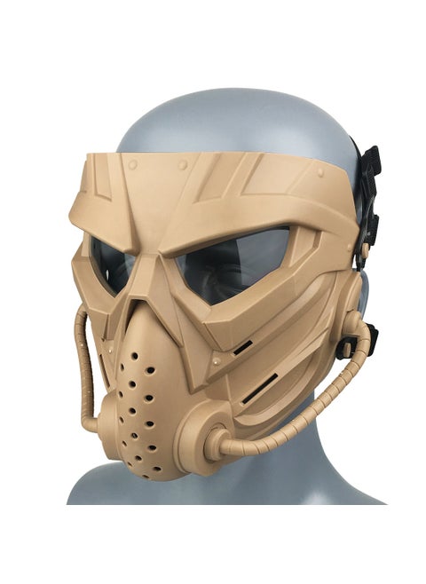 Tactical Full Face Protection Mask Alien CS Paintball Army Fan GearMud (transparent mirror) Mud (transparent mirror)