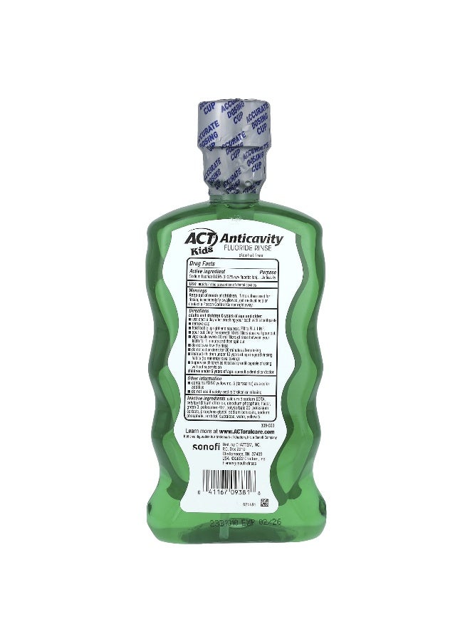ACT Act, Kid's, Anticavity Fluoride Rinse, Alcohol Free, Wild Watermelon, 16.9 fl oz (500 ml)  - Image 2