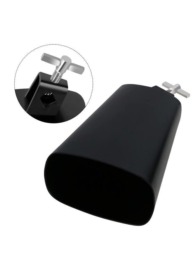 Eastrock 6 inch Metal Steel Cow Bell Noise Maker Cowbell Percussion Instrument with Handle Stick for Drum Set Kit Percussion - Image 3
