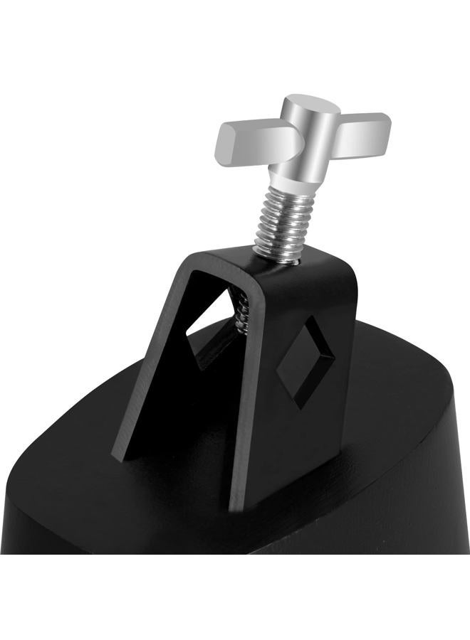 Eastrock 6 inch Metal Steel Cow Bell Noise Maker Cowbell Percussion Instrument with Handle Stick for Drum Set Kit Percussion - Image 4