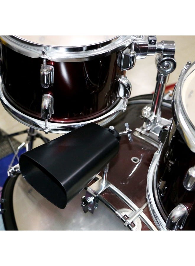 Eastrock 6 inch Metal Steel Cow Bell Noise Maker Cowbell Percussion Instrument with Handle Stick for Drum Set Kit Percussion - Image 5
