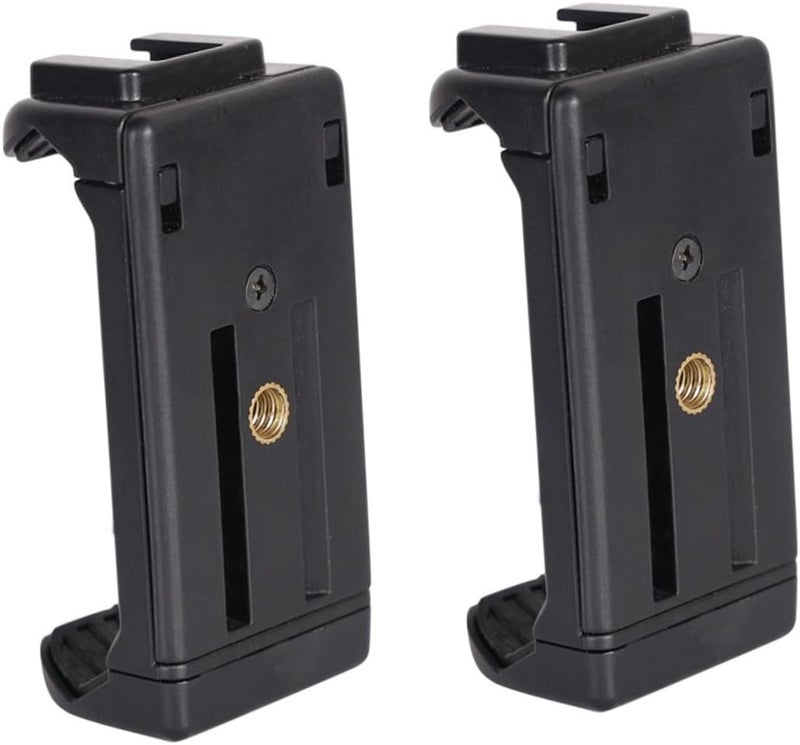 Universal Smartphone Gimbal Mount 2Pcs Black Phone Holder With 1 4 Inch Port - Image 1