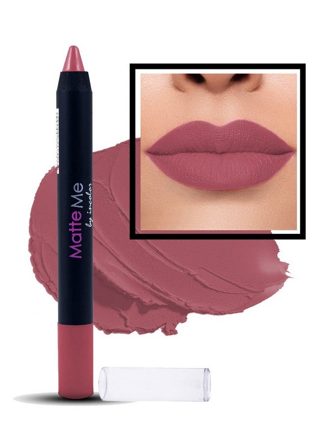 INCOLOR Matte Me Crayon Lipstick, Long Lasting, Waterproof and Smooth Texture Pencil Lipstick For Girl & Women, 2.3g 16 Cannes - Image 1