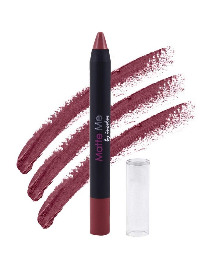 INCOLOR Matte Me Crayon Lipstick, Long Lasting, Waterproof and Smooth Texture Pencil Lipstick For Girl & Women, 2.3g 16 Cannes - Image 2