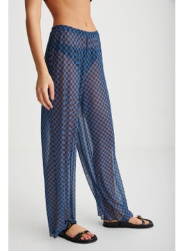 GRIMELANGE Arista Women Summer Tulle Black - Blue Pants  - Image 3