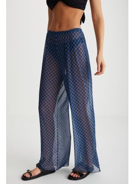 GRIMELANGE Arista Women Summer Tulle Black - Blue Pants  - Image 4