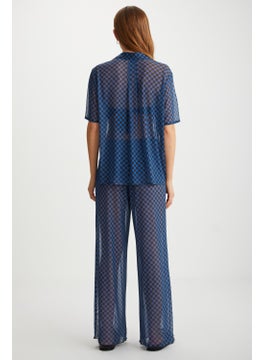 GRIMELANGE Arista Women Summer Tulle Black - Blue Pants  - Image 5