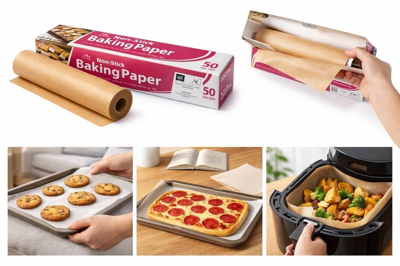 Baking Paper Roll Non-Stick – 50 Meter Parchment Paper for Baking, Air Fryer & Oven - Image 3