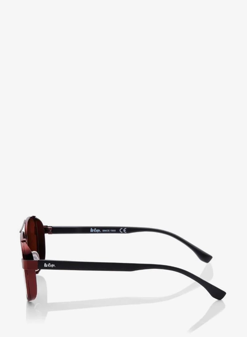 Lee Cooper  Polarized Sunglasses Matte Dark Red Frame Brown Mirror Lens 59mm  - LC1209C02  | Best Price UAE