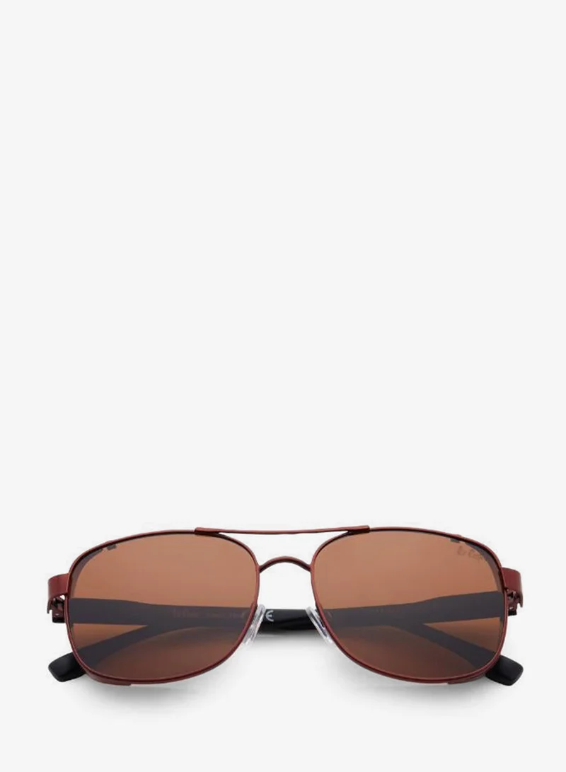 Lee Cooper  Polarized Sunglasses Matte Dark Red Frame Brown Mirror Lens 59mm  - LC1209C02  | Best Price UAE