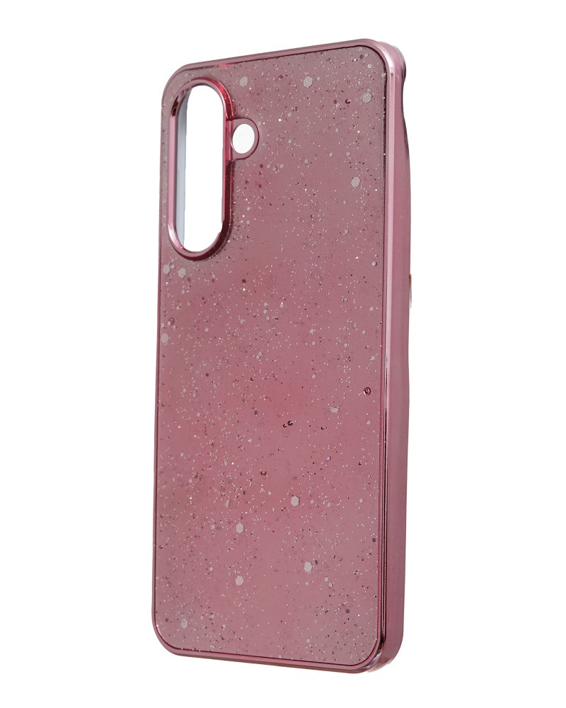 Glitter Plastic Mobile Phone Case With Cute Design for Samsung Galaxy A36 - Pink - Image 3