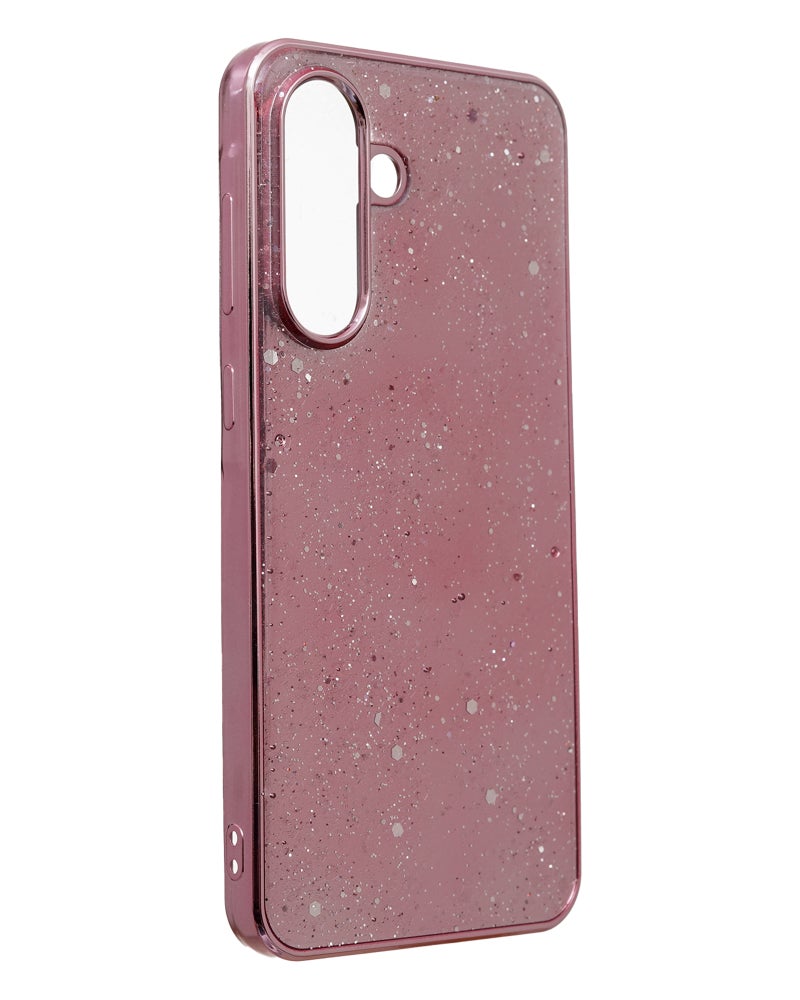 Glitter Plastic Mobile Phone Case With Cute Design for Samsung Galaxy A36 - Pink - Image 2