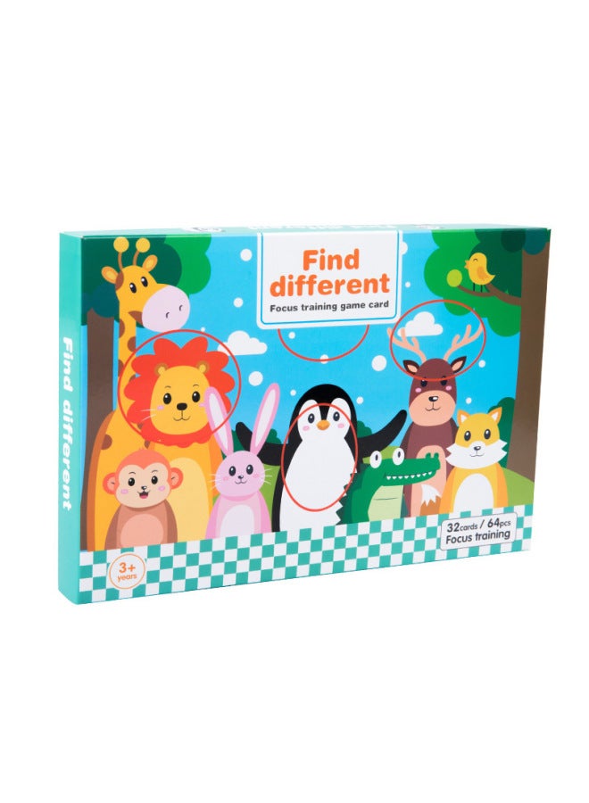 Children's Fun Find Different Concentration Training 3-6 Years Old Thinking Logic Observation Kindergarten Intelligence Drawing Book-Color:Find Different 2  - Image 2