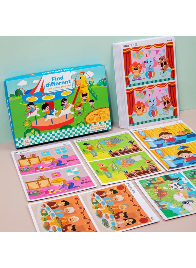 Children's Fun Find Different Concentration Training 3-6 Years Old Thinking Logic Observation Kindergarten Intelligence Drawing Book-Color:Find Different 2  - Image 5