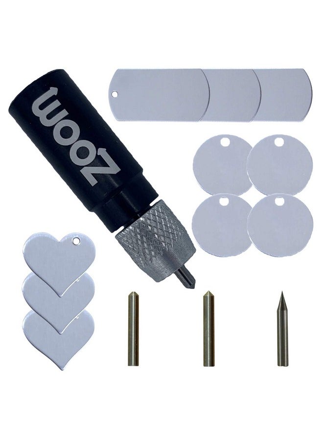 Silhouette 3 In 1 Etching/Engraving Tool Kit With Precision Normal And Blunt Tips And Metal Stamping Blanks For Use In Cameo 1 2 And 3 Curio Knk Gazelle Pazzle Xyron Wishblade