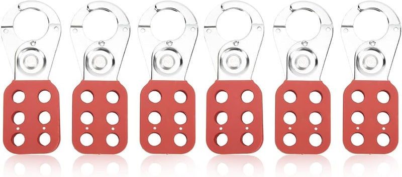 6Pcs Lockout Hasp Set 6 Hole Tamper Proof Safety Lockout Tagout for Industrial Electrical Chemical - Image 1