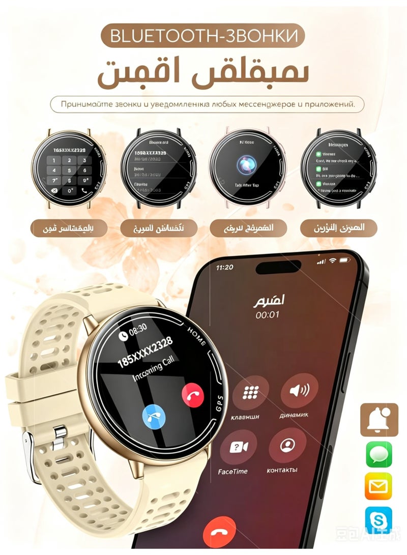 GPS Smart Watch for Men Women, 1.39" AMOLED Screen, Bluetooth Call, Health Sleep Activity Tracker, 1ATM Waterproof for Android iPhone - Image 4