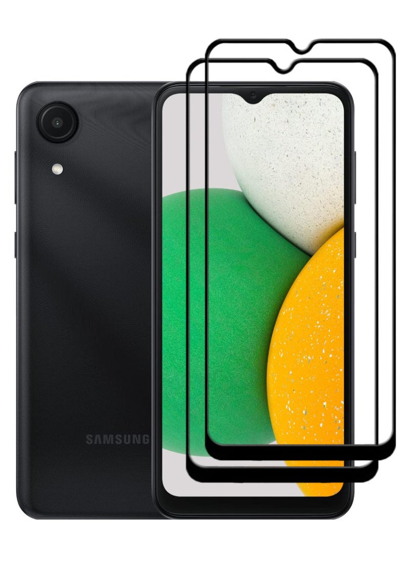 ACLIX 2 Pieces Antistatic ESD Dustproof Premium Quality High Definition Tempered Glass Screen Protector Designed For Samsung Galaxy A03 Core - Image 1