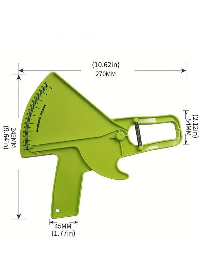 White Professional Double Spring Body Fat Caliper Tape Measure - Image 4