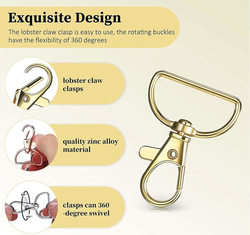 DIY Crafts DIY Crafts 1inch 4 Pcs Slide Buckles Bronze 1inch Round Swivel Snap Hooks and Round Rings Metal Swivel Lanyard Snap Round Hook Slide Buckle for Bags Wallets Luggage Supplies  - Image 5