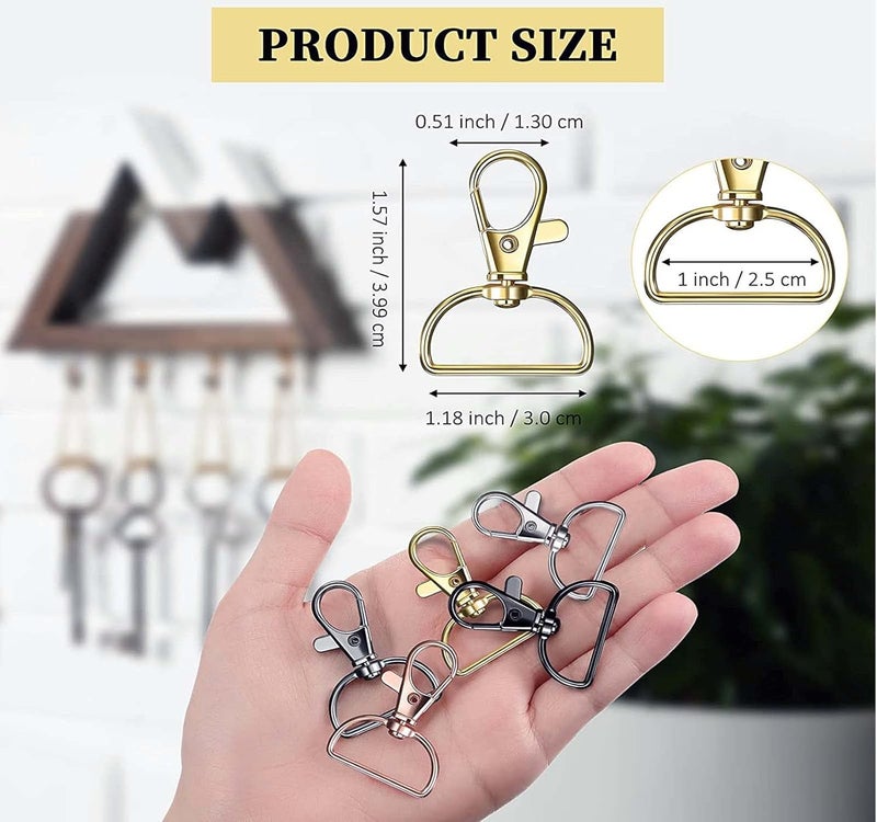 DIY Crafts DIY Crafts 1inch 4 Pcs Slide Buckles Bronze 1inch Round Swivel Snap Hooks and Round Rings Metal Swivel Lanyard Snap Round Hook Slide Buckle for Bags Wallets Luggage Supplies  - Image 4