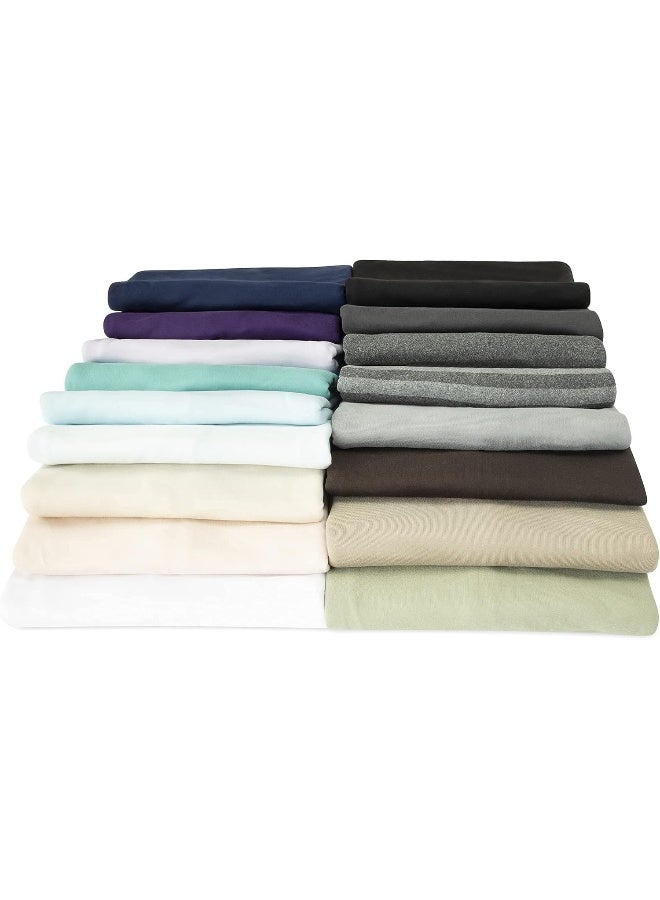 N&Y HOME N&Y HOME Jersey Knit Pillow Cases Standard/Queen Set of 2 - Grey Pillowcases with Ultra Soft T-Shirt Like Microfiber Blend - Envelope Closure & Suitable for Queen/Standard Pillows, Light Gray  - Image 5
