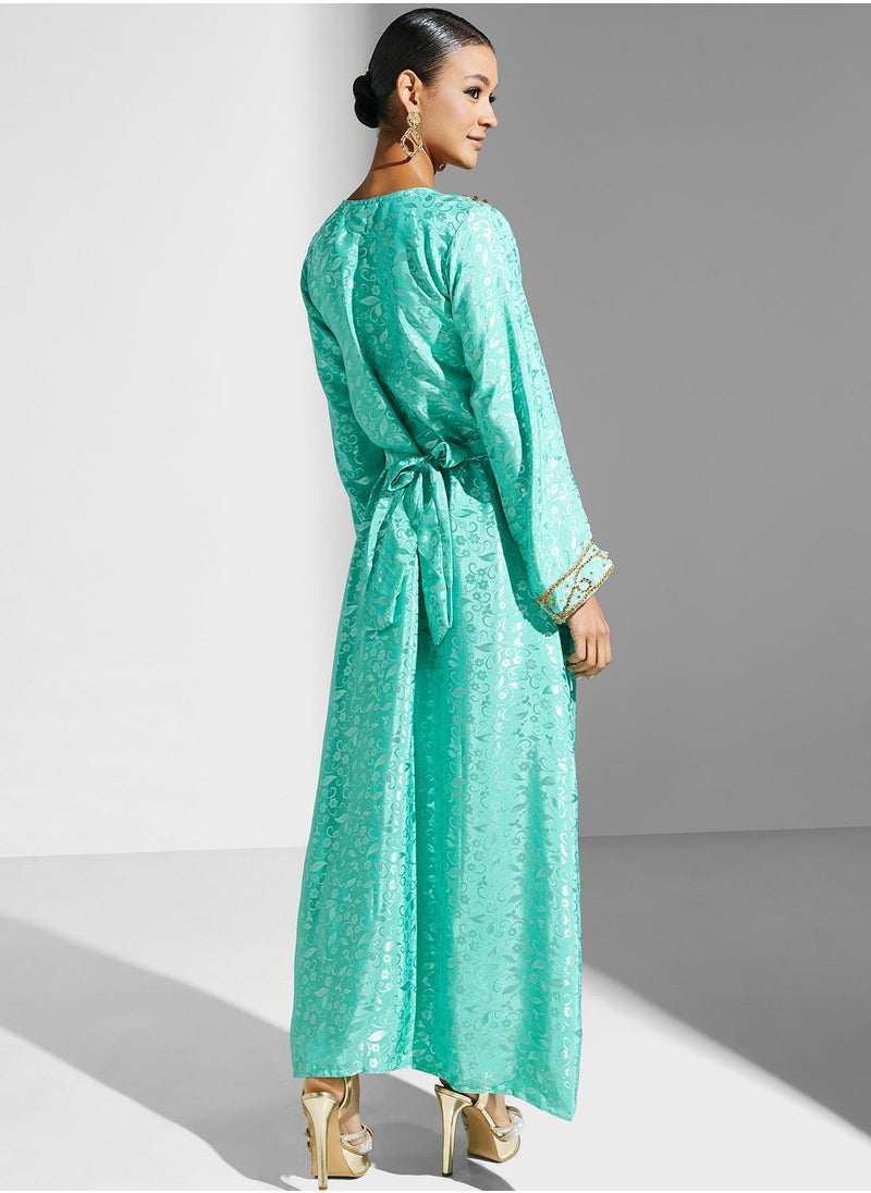 ARABIAN CLOSET - Embellished Embroidered Jalabiya - Image 1