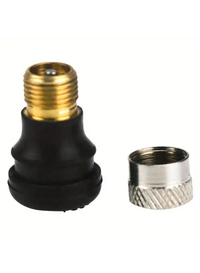 10pcs Electric Scooter Tubeless Tire Vacuum Valve Black Leak Proof Secure Fit Replacement For M365 Scooter Maintenance Metallic Finish - Image 5