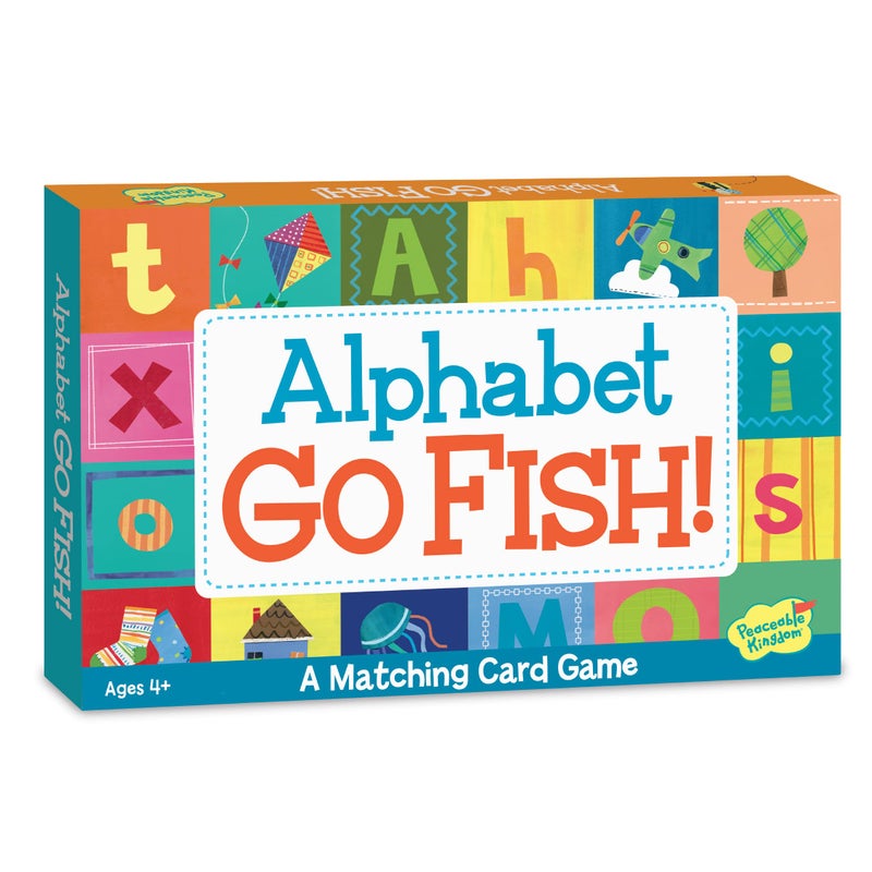 Peaceable Kingdom Alphabet Go Fish Letter Matching Card Game with 52 Oversized Cards Card Games for Kids Ages 4+ 2 to 6 Players - Image 1