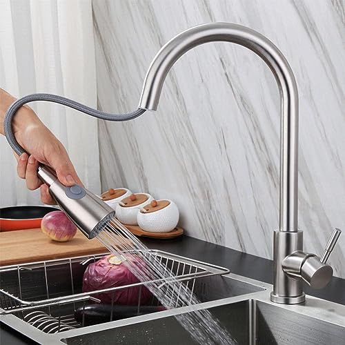 FEELING MALL 304 Stainless Steel Flexible Sink Bathroom Basin Water Tap Faucet - Image 3