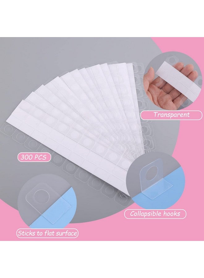 Aster 300Pcs Heavy Duty Sticky Hang Tabs Plastic Round Slot Hole Selfadhesive Hanging Tabs For Store Retail Display Small Sale Items (1.3X0.9 Inch) - Image 4